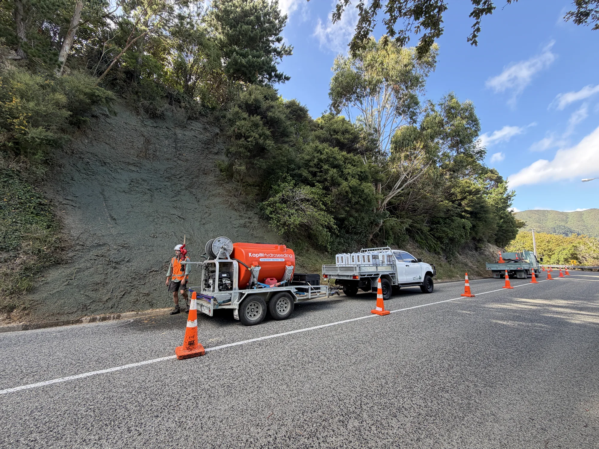 Road slip hydroseed repair