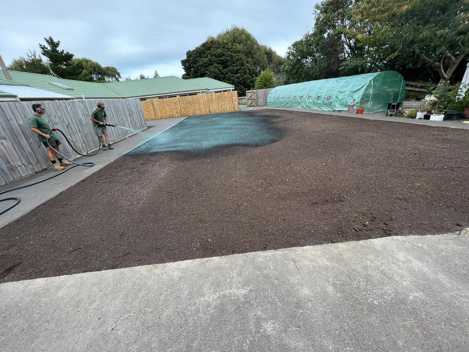 Hydroseeding a new lawn