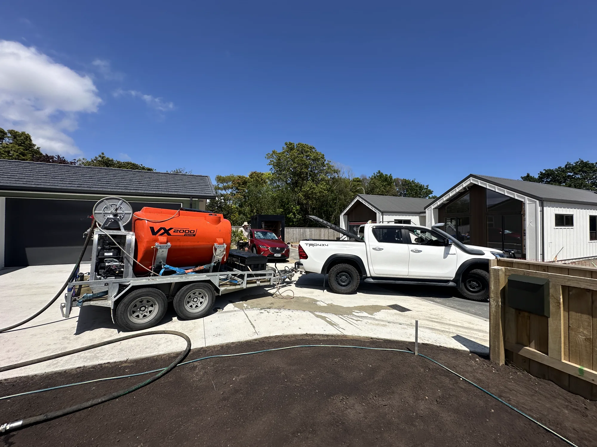 VX2000 hydroseeder unit on site