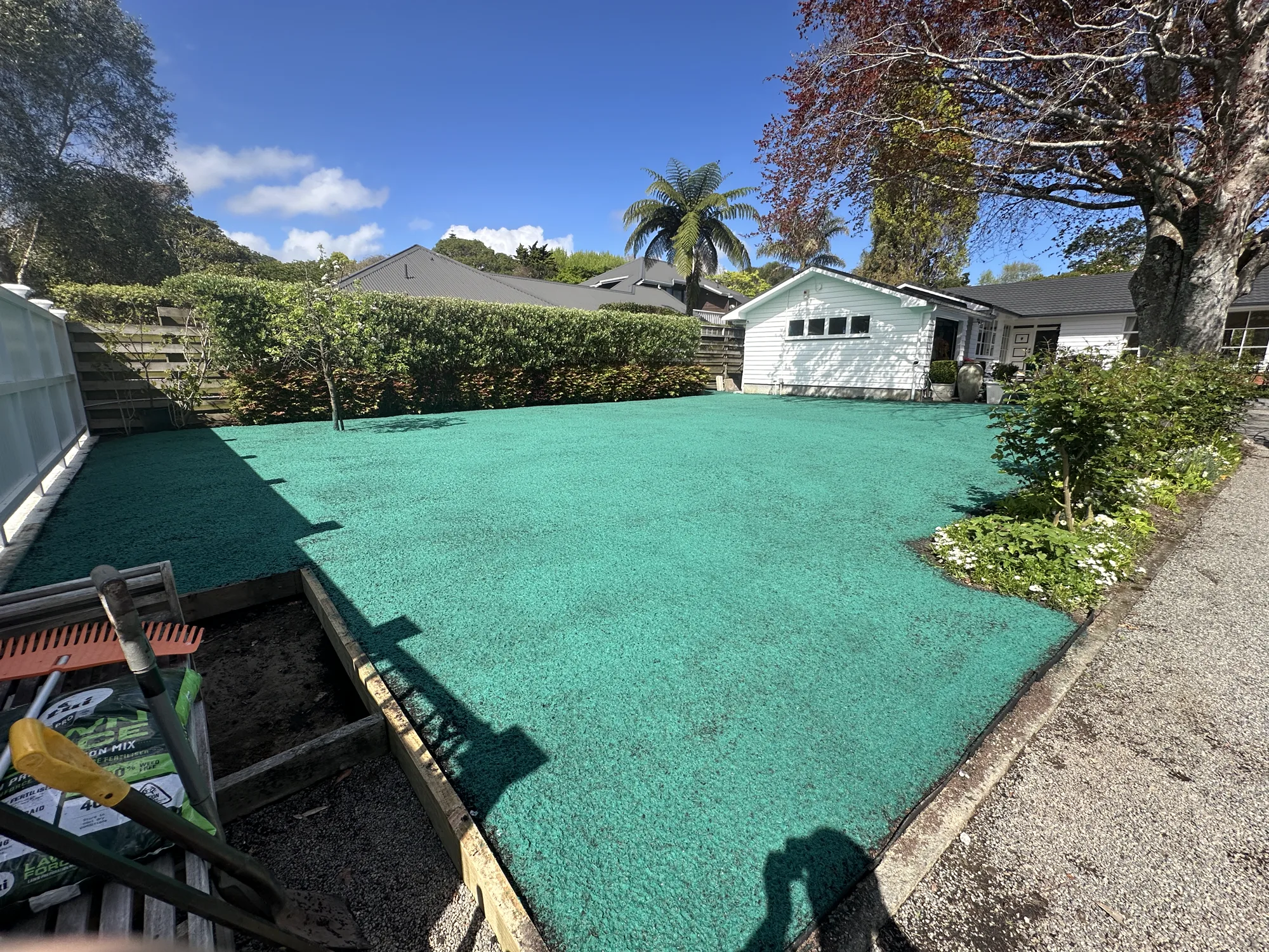 Waikanae lawn hydroseeding